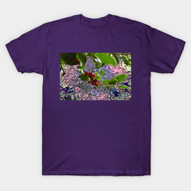 Abstract Holly Branch Composition T-Shirt by mavicfe